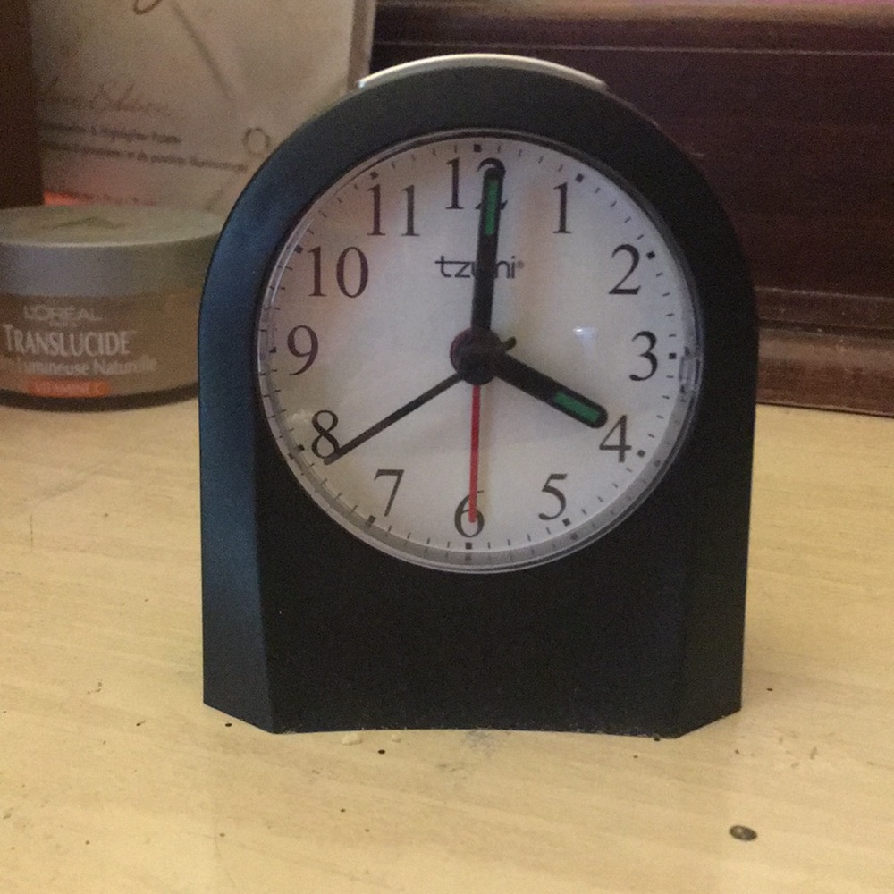 a digital clock and you can set alarms on it